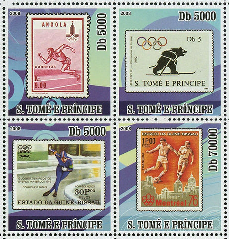 Olympic Games on Stamps Montreal Winter Olympics Ice Skating S/S MNH #3460-3463