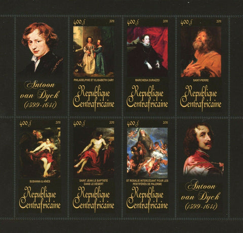 Antoon Van Dyck Stamp Philadelphie et Elizabeth Cary Marchesa Durazzo S/S MNH