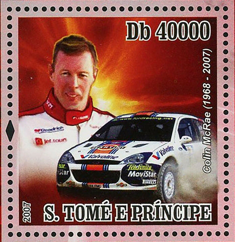 Colin McRae Stamp Cars Race Racing Sport Souvenir Sheet MNH #3132 / Bl.609