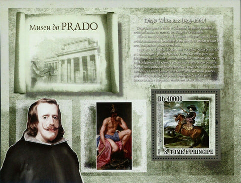 Museum Prado Stamp Diego Velazquez Art Painter Souvenir Sheet MNH #3159 / Bl.612