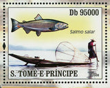 Fishing Stamp Salmo Salar Sterna Hirundo Xiphias Gladius S/S MNH #3587/ Bl.654