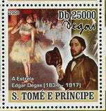 Paintings of Edgar Degas Stamp Two Dancers Woman in the Bath S/S MNH #3731-3734