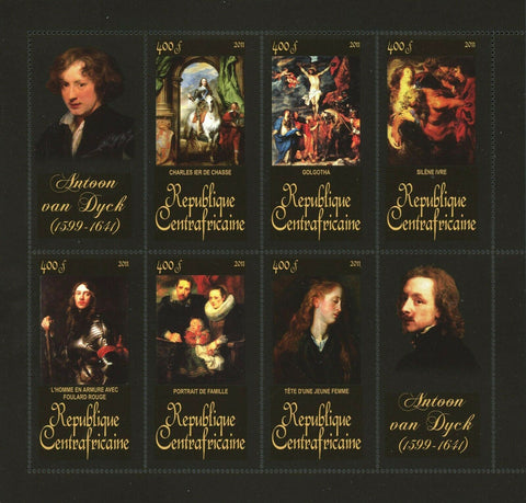 Antoon Van Dyck Stamp Charles Ier De Chasse Golotha S/S MNH #3314-3319