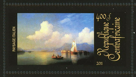 Ivan Aivazovsky Stamp Ships Paysage Italien Pouchkine S/S MNH #3390-3396