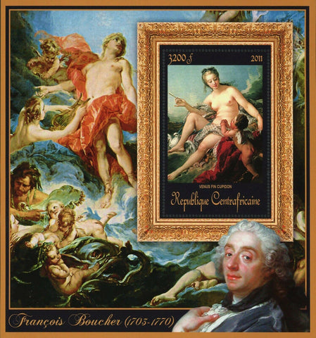 Paintings of Francois Boucher Stamp Venus fin Cupidon S/S MNH #3378 / Bl.852