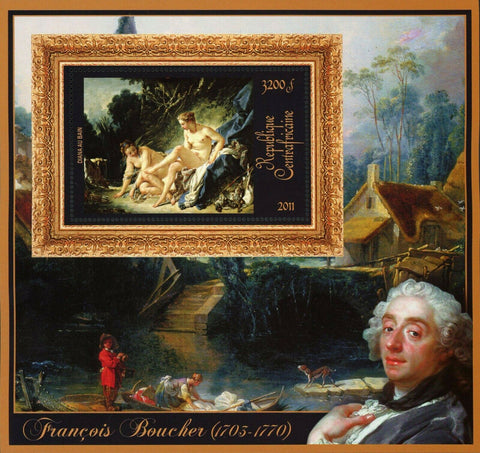 Francois Boucher Stamp Art Paintings Diana Au Bain S/S MNH #3372 / Bl.846