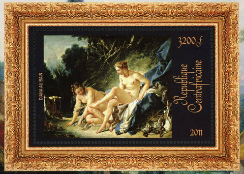 Francois Boucher Stamp Art Paintings Diana Au Bain S/S MNH #3372 / Bl.846