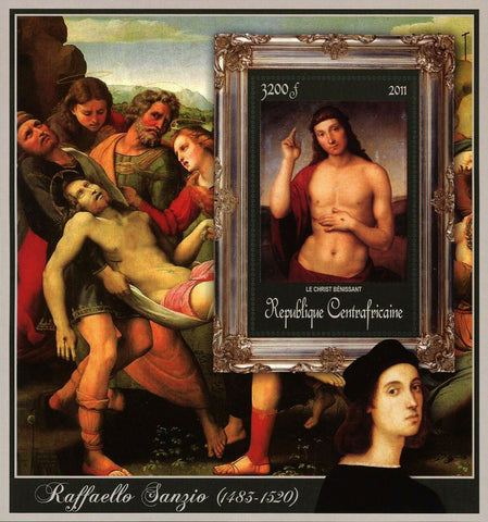 Paintings of Raffaello Sanzio Le Christ Benissant S/S MNH #3251 / Bl.785