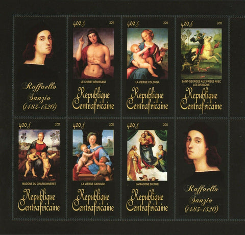 Raffaello Sanzio Stamp Le Christ Bénissant La Madone Sixtine S/S MNH #3239-3244