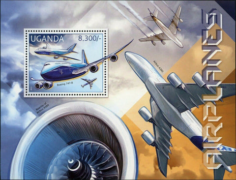 Airplanes Stamp Boeing 747-8 Reactor of Airbus A380 S/S MNH #2925 / Bl.398