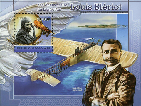 Louis Bleriot Stamp La Manche French Aviator Aircraft S/S MNH #3933 / Bl.596