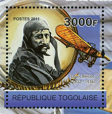 Louis Bleriot Stamp La Manche French Aviator Aircraft S/S MNH #3933 / Bl.596