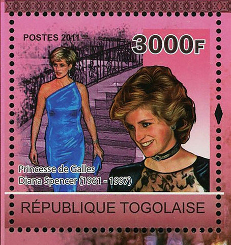 Princess Diana Stamp Dodi Fayed Royal Family Historical Figure S/S MNH #3943