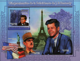 President J. F. Kennedy Stamp Charles de Gaulle Liberty Statue S/S MNH #3958