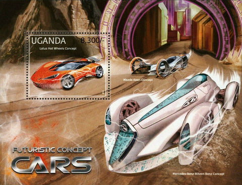 Futuristic Concept Cars Stamp Lotus Hot Wheels Mazda Kaan S/S MNH #2915