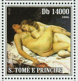 Paintings of Courbet Stamp The Woman in the Waves Sleep S/S MNH #2816-2819