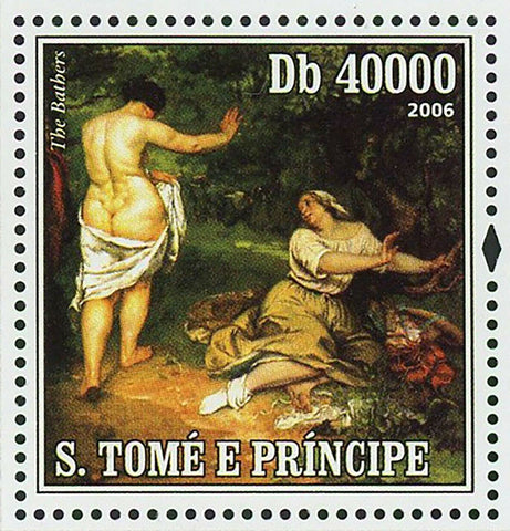 Paintings of Courbet Stamp The Source The Stone Breakers S/S MNH #2847 / Bl.552