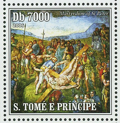 Masterpieces of Michelangelo Stamp Martyrdom of St. Peter S/S MNH #2804-2807