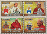 Popes Stamp John Paul II Benedict XVI Paul VI John Paul I S/S MNH #2992-2995