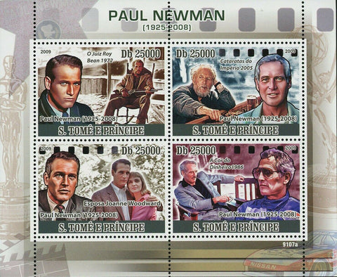 Paul Newman Stamp O Juiz Roy Bean Joanne Woodward S/S MNH #3832-3835