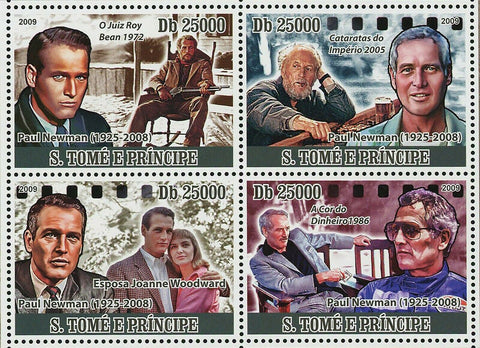 Paul Newman Stamp O Juiz Roy Bean Joanne Woodward S/S MNH #3832-3835