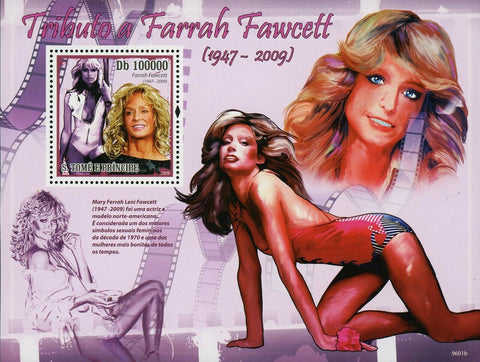 Farrah Fawcett Stamp Famous Actress Cinema Celebrity S/S MNH #4293 / Bl.739