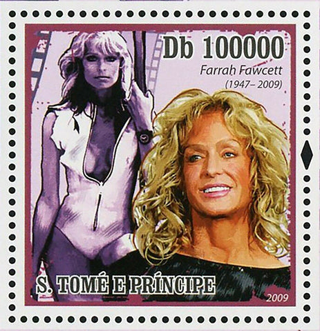 Farrah Fawcett Stamp Famous Actress Cinema Celebrity S/S MNH #4293 / Bl.739