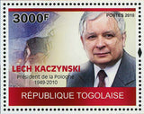 Lech Kaczynski Stamp Pope John Paul II Maria Kaczynska S/S MNH #3548 / Bl.520