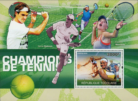 Lawn Tennis Stamp Serena Williams Roger Federer Rafael Nadal S/S MNH #3628