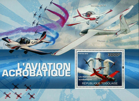 Aviation Acrobatics Stamp Acrobatic Maneuvers Airplane S/S MNH #3653/ Bl.540