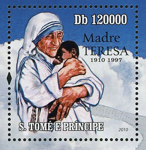 Mother Teresa Stamp Historical Figure Famous Woman S/S MNH #4556 / Bl.781