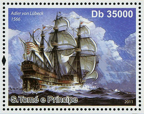 Sailing Ships Stamp Gorch Fock Adler von Lubeck S/S MNH #4812-4813 / Bl.819