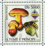 Mushrooms & Bees Stamp Boletus Luridus Boletus Impolitus S/S MNH #2001-2006