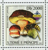 Mushrooms & Bees Stamp Boletus Luridus Boletus Impolitus S/S MNH #2001-2006