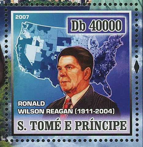 40th American President Stamp Ronald Reagan Gorbachev S/S MNH #2961 / Bl.586