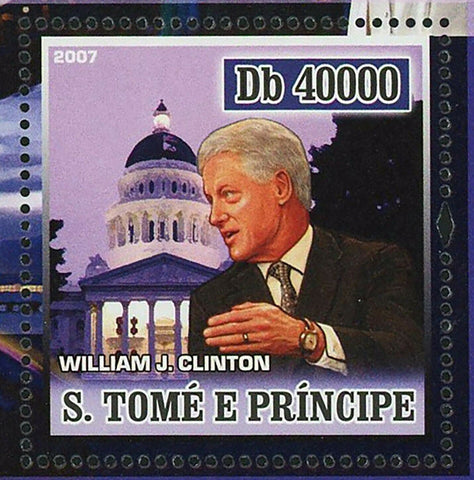 42nd American President Stamp Clinton Pope John Paul II Yeltsin S/S MNH #2963