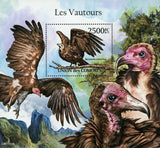 Vultures Stamp Bird Necrosyrtes Monachus Souvenir Sheet MNH #3041 / Bl.628