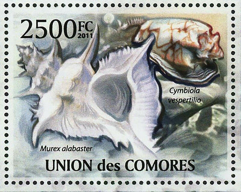 Shells Stamp Murex Alabaster Tibia Fusus Thatcheria Mirabilis S/S MNH #2964