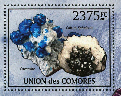 Minerals Stamp Cuprite Epidote Astrophyllite Topaz S/S MNH #2951 / Bl.613