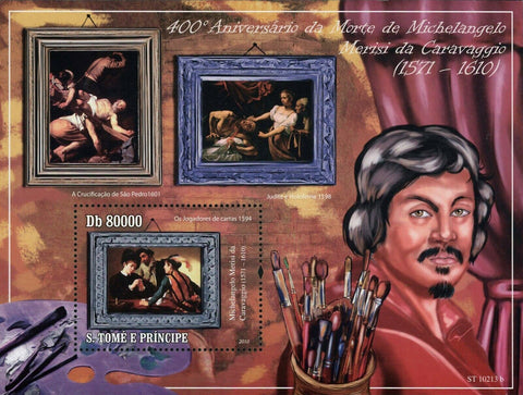 Michelangelo Merisi Caravaggio Stamp Art Painter Souvenir Sheet MNH #4393/Bl.756