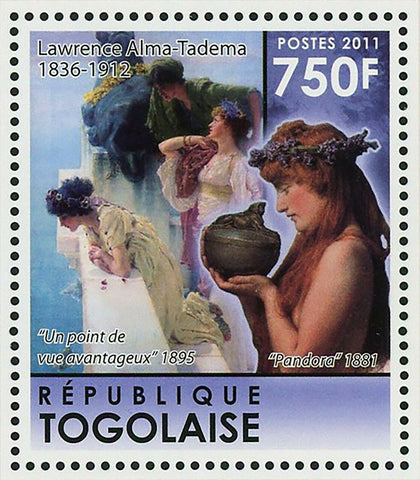 Lawrence Alma-Tadema Stamp Hero Difference Dopinion S/S MNH #4004-4007