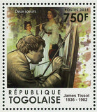 James Tissot Stamp Le Bal Deux Soeurs Autoportrait S/S MNH #4014-4017