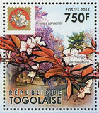 Japanese Cherry Trees Stamp Mount Fuji Prunus Subhirtella Autumnalis S/S #4064