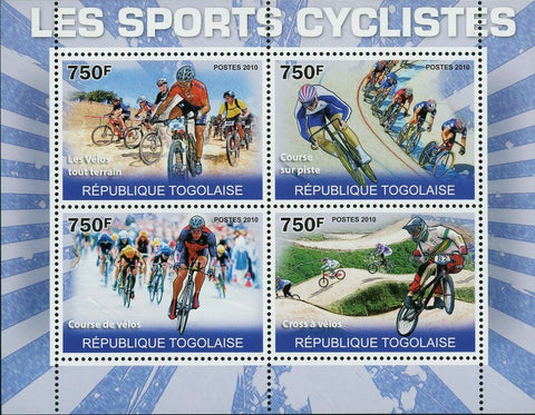 The Cycling Sport Stamp Mountains Bikes Racing Track Cross S/S MNH #3639-3642