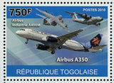 Airliners Stamp Airbus A350 Concorde Boeing 787 Airplane S/S MNH #3724-3727