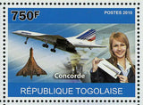 Airliners Stamp Airbus A350 Concorde Boeing 787 Airplane S/S MNH #3724-3727