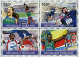 Athletics Stamp Fabiana Murer Dayron Robles Derese Mekonnen S/S MNH #3674-3677