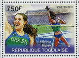 Athletics Stamp Fabiana Murer Dayron Robles Derese Mekonnen S/S MNH #3674-3677