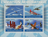 Aviation Acrobatics Stamp Glider Acrobatic Maneuvers Airplane S/S MNH #3649-3652