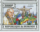 Pope Francis Stamp Visit To Brazil Vatican Catholic Church S/S MNH #3303-3306